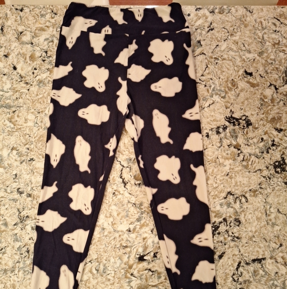 LuLaRoe Adult OS Halloween Ghost Leggingd